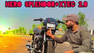 2024 ki Newly Updated  Splendor Plus Xtec 20 Black Colour  Detailed Review hero splendorxtec20 [upl. by Nikolas693]