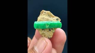 Vibrant Green Emerald Crystal on matrix from Panjshir Afghanistan [upl. by Geithner442]