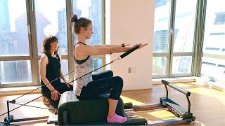 Pilates Reformer Workout  ARMS  10 MIN  BEGINNER  Box Optional [upl. by Harwilll]