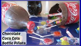 How to Make a Chocolate Coca Cola Bottle Piñata Fun diy Recipe for Cinco de Mayo [upl. by Nerad]