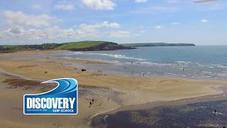 Discovery Surf School  Bigbury onsea  Drone [upl. by Kirshbaum552]