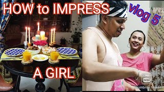 How to IMPRESS a GIRL  How to SURPRISE your WIFE  Husband COOKING for WIFE  Date Night at HOME [upl. by Tollman891]