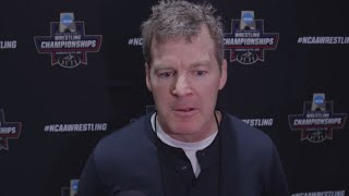 Iowa Coach Tom Brands On NCAA wrestling tournament iowahawkeyes [upl. by Ellord]