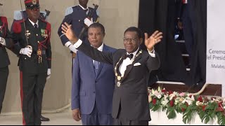 Obiang Nguema Sworn in as Equatorial Guineas President [upl. by Oyek]