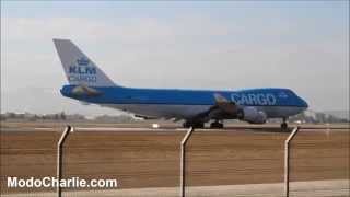 Despegue Boeing 747400F de KLM Cargo PHCKC desde SCL [upl. by Joed]