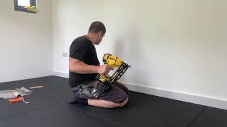 How to fit skirting boards  DIY garden room build [upl. by Ardith]