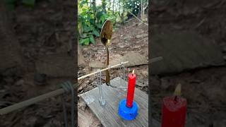 Survival Skills How to make Automatic candle extinguisher camping outdoor bushcraft survival [upl. by Libna417]