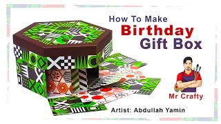 How To Make Birthday Gift Box  DIY Chocolate Box  Mr Crafty [upl. by Enilemme]