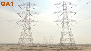 QA1 Power lines in Qatar 218 [upl. by Enninaej]