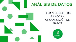 Tema 1 ANÁLISIS DE DATOS organización de datos Psicología UNED [upl. by Rosenzweig]