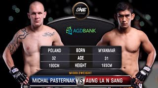 Aung La N Sang vs Michal Pasternak  Full Fight Replay [upl. by Wallford70]