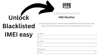 Online IMEI blacklist removal Tool All models eligible [upl. by Trebla955]