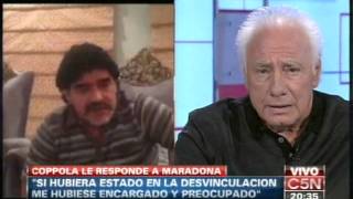 C5N  FUTBOL COPPOLA LE CONTESTO A MARADONA [upl. by Ahsinet690]