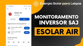 Inversor SAJ eSolar Air como usar o aplicativo de monitoramento [upl. by Alexi]