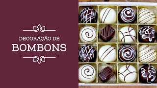 Técnicas de Chocolate  Decoração de Bombons [upl. by Essilrahc618]