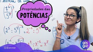 PROPRIEDADES das POTÊNCIAS \Prof Gis [upl. by Nesmat]