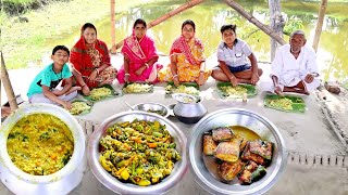 বর্ষাকালের জন্য স্পেশাল ভাবে ঘরোয়া দেশি চালের খিচুড়িপাঁচমিশেলী সবজি ঘন্ট আর বেগুন ভাজা রেসিপি [upl. by Bahner]