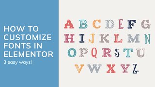 How to Add Custom Fonts in Elementor [upl. by Savitt]