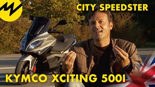 Kymco Xciting 500i  City speedster  Motorvision International [upl. by Melloney]