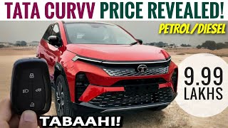 Tata Curvv 2024 Official Price amp Variants  Tata Curvv 2024 Price in India  Tata Curvv Petrol Price [upl. by Sialac]