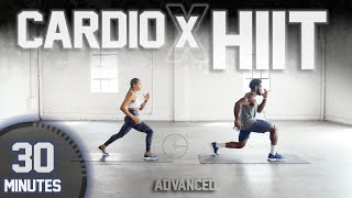 30 Minute Full Body CARDIO HIIT Workout ADVANCED  LOW IMPACT [upl. by Ehcsrop]