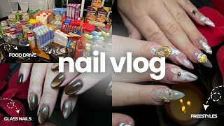 NAIL VLOG before and after appointments food drive and studio update [upl. by Zak580]