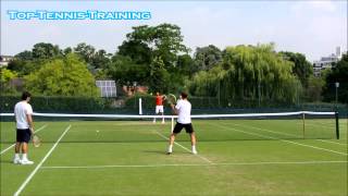 Gasquet Training  Wimbledon 2014Court Level View [upl. by Carlock648]