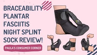 Best solution for plantar fasciitis BraceAbility night splint sock [upl. by Yarrum]