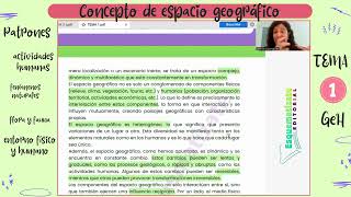 Cómo abordar el concepto de espacio geográfico en el aula T1 GeH [upl. by Randolf]