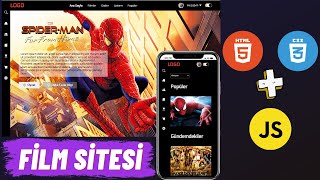 Film Sitesi Yapımı  Html Css Web Site Yapımı Full Responsive [upl. by Donald]