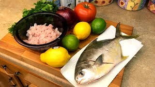 Whole Cooked Pompano and Whiting Ceviche [upl. by Zeidman]