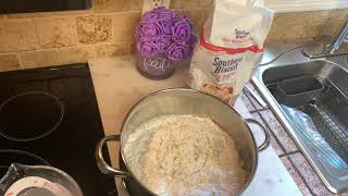 Homemade pizza dough making Sicilian pizza and homemade garlic and herb bread Part 1 [upl. by Aihsetal]