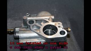 vespa SI CARB sandpapering  FALSE AIR due to distorted carburettor [upl. by Iahs]