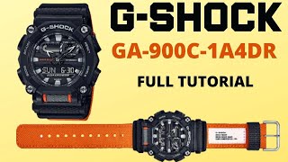 casio g shock GA900C1A4DR digital amp analog watch  full tutorial amp unboxing [upl. by Bran]