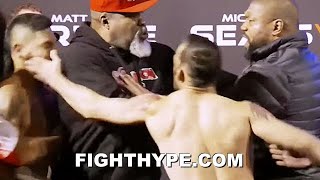 SHANNON BRIGGS amp RAMPAGE JACKSON NEARLY BRAWL AS TEAM BOXING GETS SLAPPED DURING WEIGHIN SCUFFLE [upl. by Yremogtnom]