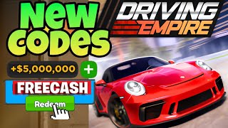 NEW CODES ALL WORKING CODES FOR DRIVING EMPIRE IN 2024 ROBLOX DRIVING EMPIRE CODES [upl. by Merchant]