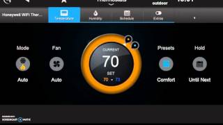 Honeywell Wii Thermostat Scheduling from Control4 [upl. by Nerb18]