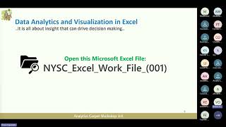 Data Analytics and Visualization in Excel Analytics Corper Workshop 3 0 [upl. by Suedama]