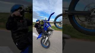 Évolution wheeling 50cc ➡️ 125yz 50cc yz125 rieju bikelife yamaha yzfamily [upl. by Shurwood209]