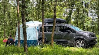 YENİ CAMPER İLE KAMP  DECATHLON GÖLGELİK  RİFTER BERLİNGO COMBO PROACE vanlife diy camperbox [upl. by Aluino382]