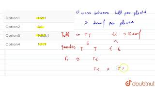 Genotypic ratio of a monohybrid cross is [upl. by Nadnerb]