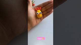 Diy clay chick 🐣diy clay art craft shorts vairalvideo [upl. by Nnyl28]