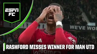 Marcus Rashford misses golden opportunity vs Liverpool  ESPN FC [upl. by Eiaj]