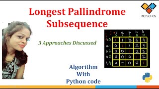 Longest Pallindromic Subsequence  Dynamic Programming  Leetcode  516 [upl. by Hcib]