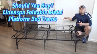 Should You Buy Linenspa Foldable Metal Platform Bed Frame [upl. by Agnella]