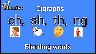 Digraphs ch sh th ng Blending words Two letters make one sound Joining words Consonant digraphs [upl. by Hervey727]