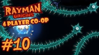 Rayman Origins 4 Player Coop Lets Play Part 10  Dennis Intervention [upl. by Udelle]