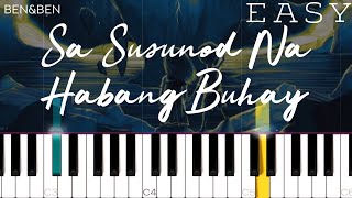 BenampBen  Sa Susunod Na Habang Buhay  EASY Piano Tutorial [upl. by Elleinahc]