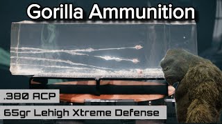 Gorilla Ammunition 380 ACP 65gr Lehigh Xtreme Defense [upl. by Enaxor]