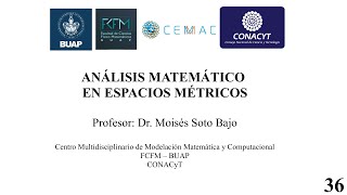 Análisis Matemático en Espacios Métricos Introducción al Análisis Funcional Clase 36 28102021 [upl. by Fanestil128]